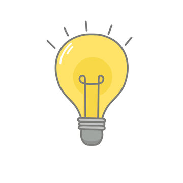 lightbulb icon, yellow light