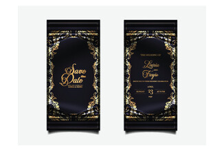 luxury vintage wedding invitation set
