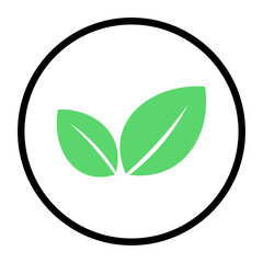 eco nature green plant leaf icon