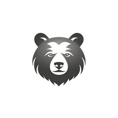 Fototapeta premium Bear logo design inspiration vector template. Creative animal head symbol icon.