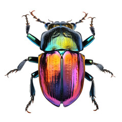 Naklejka premium beetle walking isolated on white