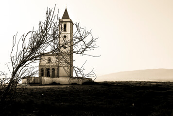 Church of Las Salinas in Cabo de Gata-Nijar natural park