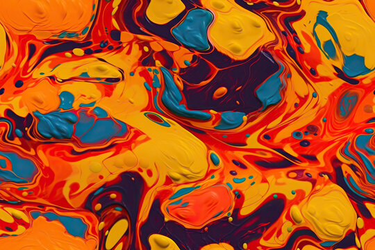 vivid melted wax in abstract texture, pattern with background, seamless for wallpaper using Generative Ai technologie © Taki