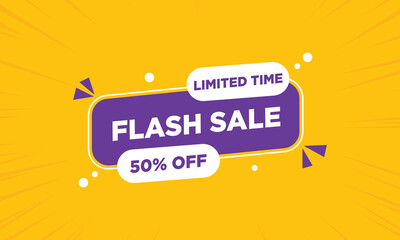 Flash sale limited offer vector design. Sale vector icon template design