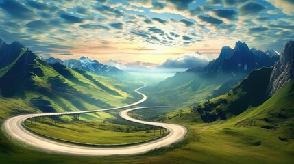 road in mountains
