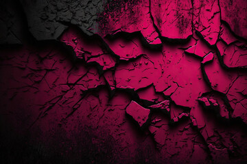 Rough Wall with Cracks, abstract grungy pattern, texture, grunge wallpaper, backdrop, background using Generative Ai technologie