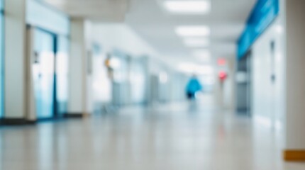  Blurred interior of hospital