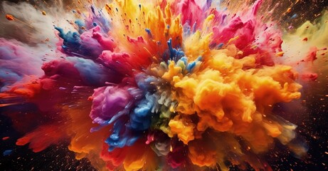 Vibrant Explosion of Colors: a Dynamic Display of Colorful Motion