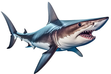Obraz premium shark isolated on white background.
