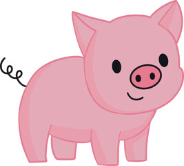 Portait of a pig vector illustration