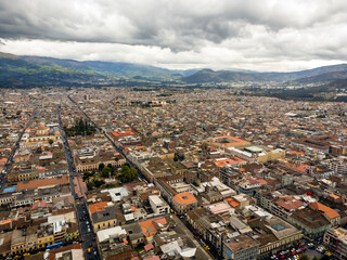 Obraz premium vista aérea de la ciudad de Riobamba Ecuador