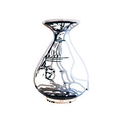 Color sketch of a ceramic jar with transparent background
