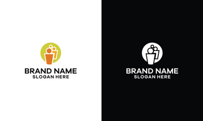 Creative people logo design template