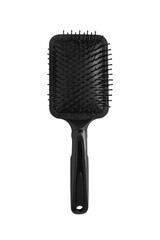 Black comb on a blank background. PNG