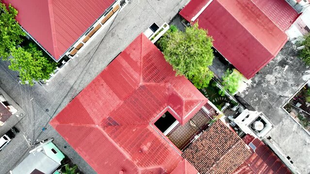 Aerial shot of the historic town of Vigan in the Philippines. Known for its Spanish colonial architecture