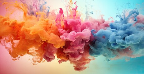 Liquid colors that dissolve in water. Abstract background
