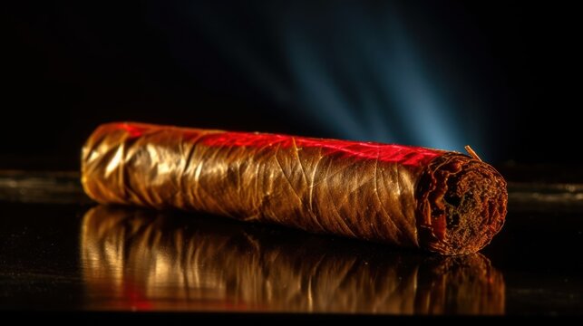 red thread on black background HD 8K wallpaper Stock Photographic Image