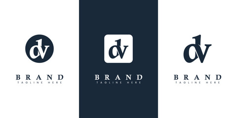 Modern and simple Lowercase DV Letter Logo, suitable for any business with DV or VD initials.