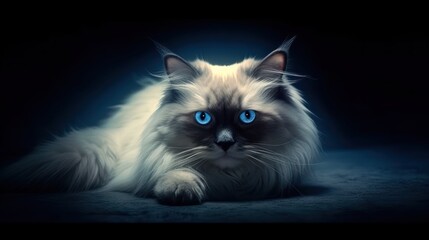 black and white cat HD 8K wallpaper Stock Photographic Image