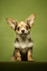 Obraz premium dog green background