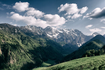 Beautifull Logar valley or Logarska dolina park, Slovenia, Europe  © Rechitan Sorin