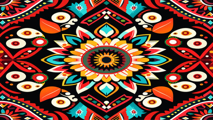 Tribal vintage ethnic seamless pattern. Aztec geometric background.