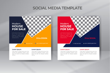 Home Sale Social Media Post Banner Template Design