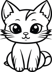 Obraz premium Cute Lovely cat Isolated Image