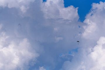 paraglider flying in the sky