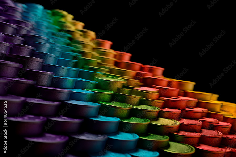 Poster A close-up photograph of a graph with a downward slope representing the value of the dollar, accentuated by vibrant colors to draw attention to the decline.  Generative AI technology.