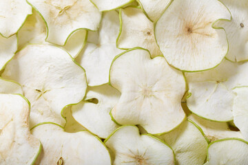 dried apples as background