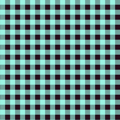 Gingham seamless pattern.Green black background texture. Checked tweed plaid repeating wallpaper. Fabric design.