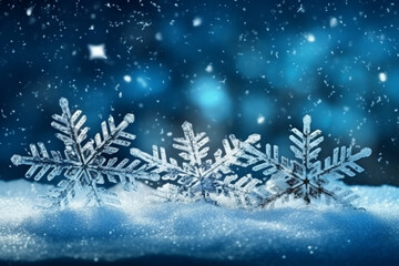 Fototapeta na wymiar Snow texture Snowflakes , macro close-up. Christmas background concept. High quality illustration. AI Generative