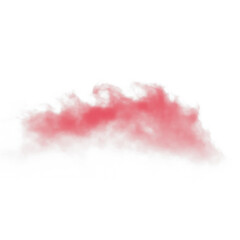 Red Fog. 3D Render. Cut Out.