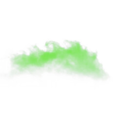 Fototapeta na wymiar Green Fog. 3D Render. Cut Out.