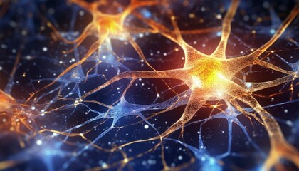 A human brain depicted as a network of interconnected neurons