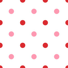 Pink and White Large Polka Dots Pattern Repeat Background