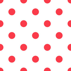 Pink and White Large Polka Dots Pattern Repeat Background