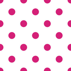 Pink and White Large Polka Dots Pattern Repeat Background