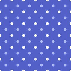 Blue and White Large Polka Dots Pattern Repeat Background
