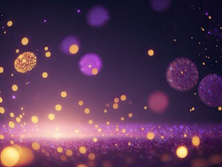Magical neon background with bokeh and tiny. ai generative