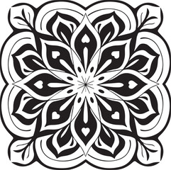 Coloring Book Page with mandala , Coloring page outline of a cute mandala , Vector