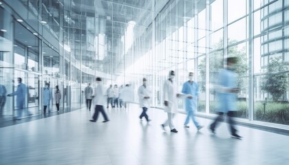 Blurred medical staff