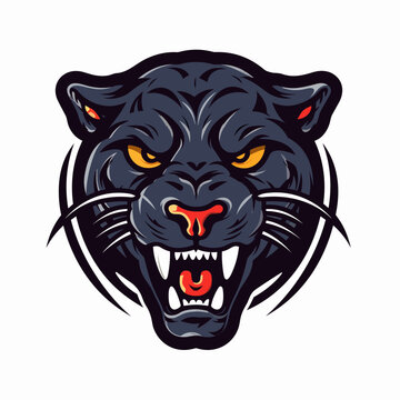 Panther logo, panther icon, panther head, vector