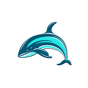 Whale logo, whale icon, whale head, vector