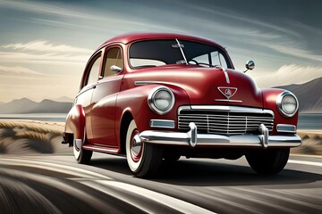 Obraz na płótnie Canvas Colorful vintage car models