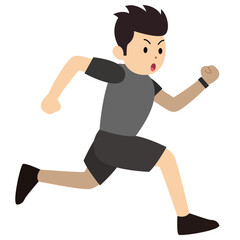 running person. Running exercise is good for health.