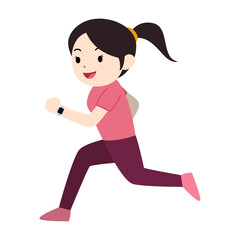 running person. Running exercise is good for health.