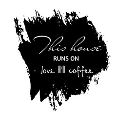 Hand drawn lettering coffee design with quality elements. coffee is always a good idea on black background for print, banner, design, poster. 