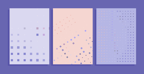 pale pink, violet minimal cover background with square halftone